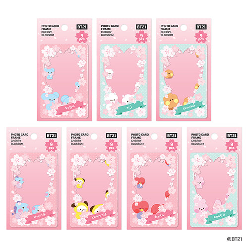 BT21 Cherry Blossom Photocard Frames