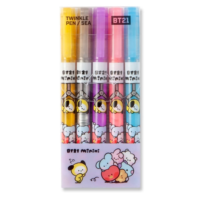 BT21 Minini Twinkle Glitter Pen Highlighter Marker