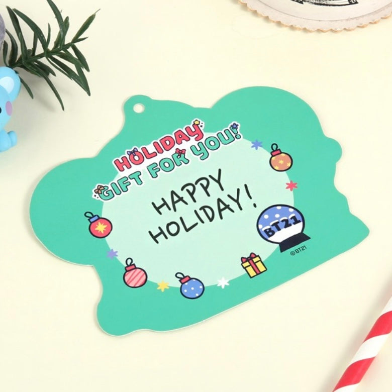 BT21 Baby x Minini Christmas Holiday Cards Tags
