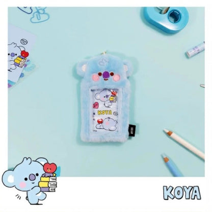 BT21 Furry Photocard Holder with keyring
